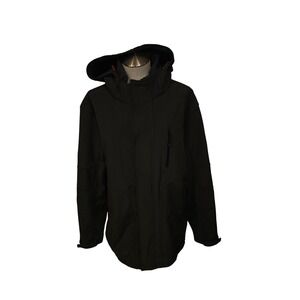Hawke & Co Sport Performance Softshell Jacket Mens Large Olive Green Hooded Coat